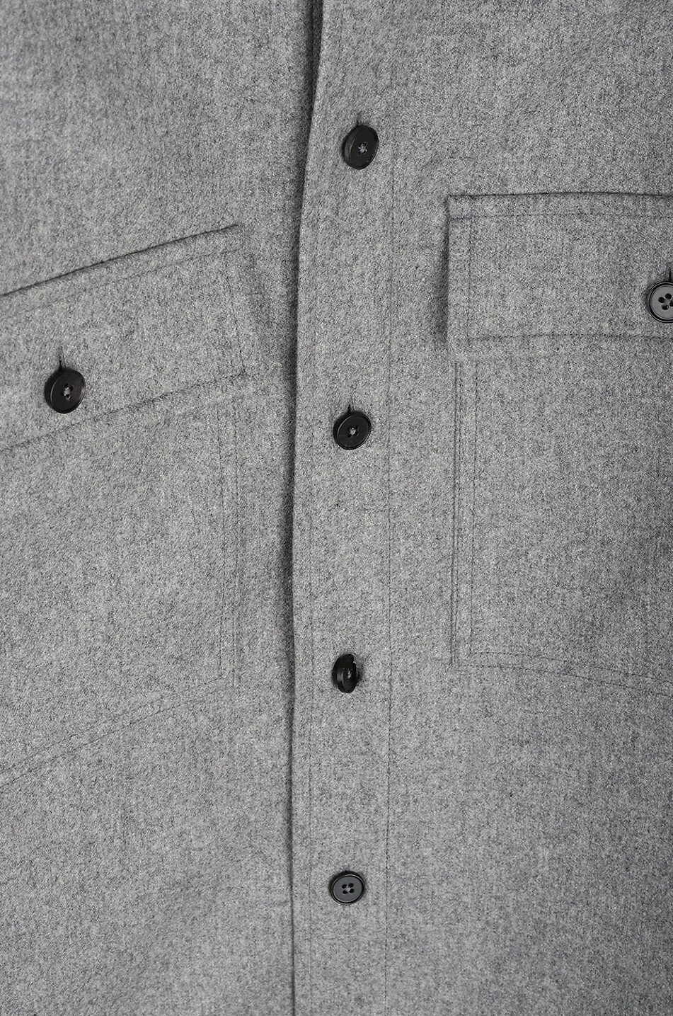 JIL SANDER Surchemise en flanelle de laine Homme GRIS 3