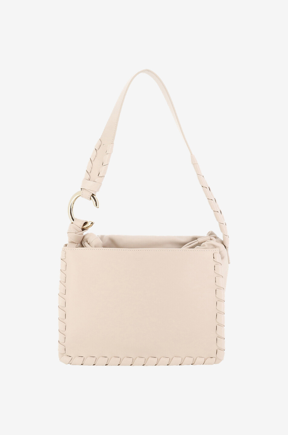 Sac porté épaule en cuir nappa à soufflets Mate