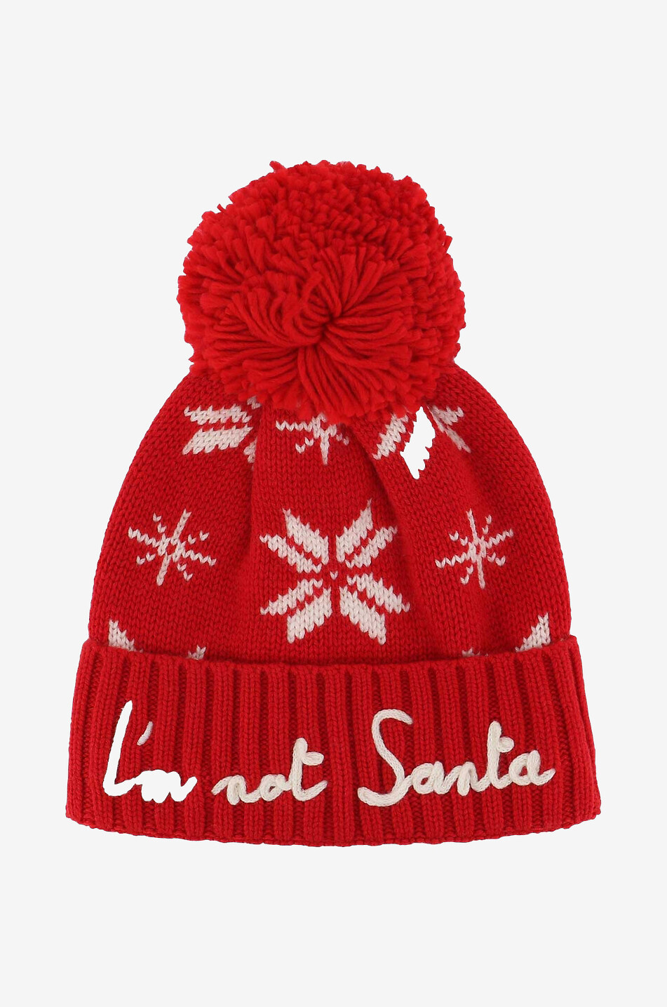 MC2 SAINT BARTH Bommelmütze aus Wolle Holden Mori Flake Damen ROT 1