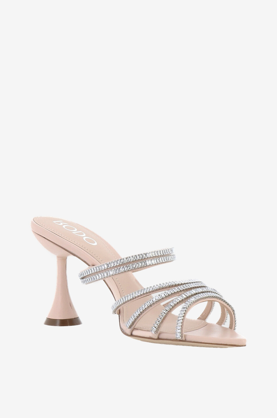 RODO Blush leather open-toe mules Women LIGHT PINK 1