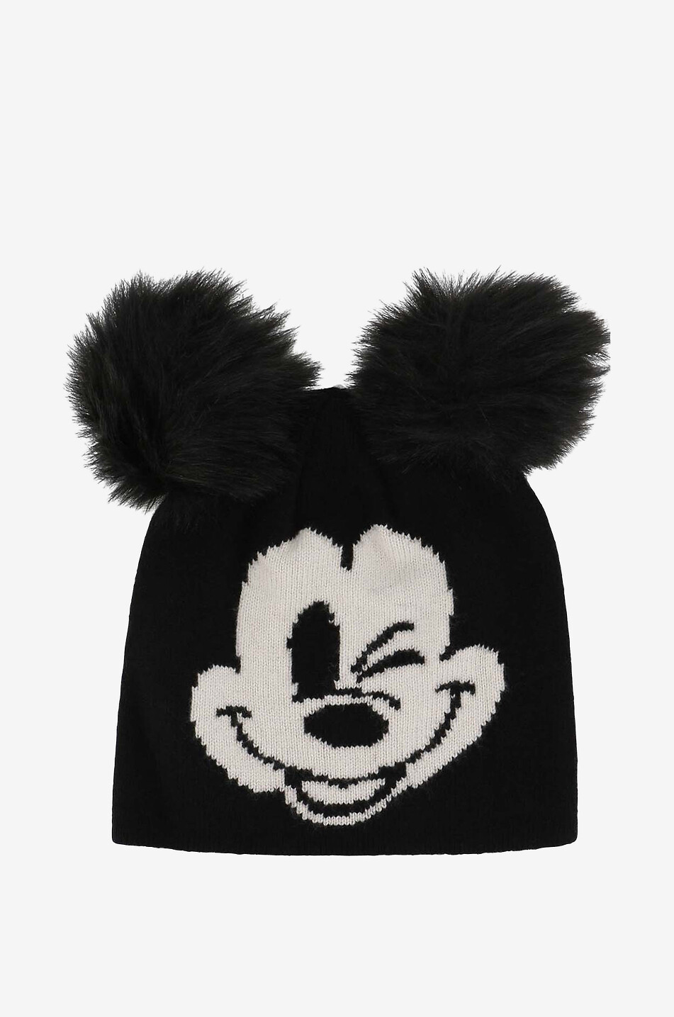 MC2 SAINT BARTH Bonnet en laine et à pompons Rubby Mickey Wink Femme Incolore 1
