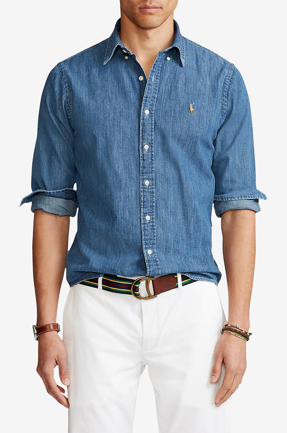 POLO RALPH LAUREN Baumwollhemd Herren BLAU 5