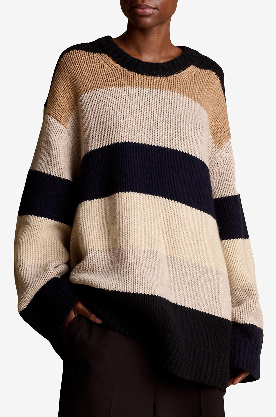 Jade striped oversize cashmere jumper