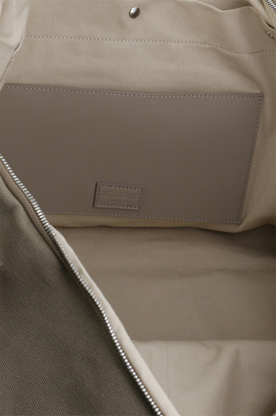 JACQUEMUS Reisetasche aus Baumwolle und Leder Le Sac à Linge Damen BEIGE 6