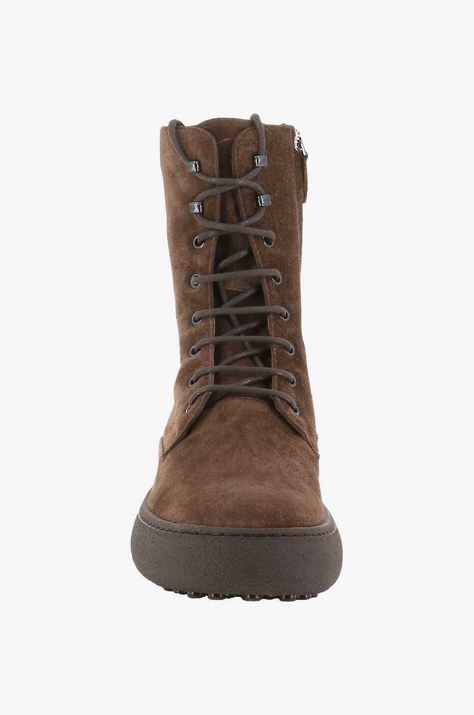 Brown suede lace up booties best sale