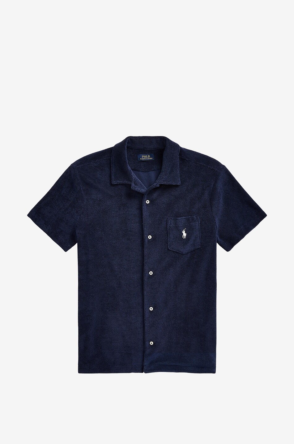 POLO RALPH LAUREN Chemise à manches courtes en éponge Pony Homme BLEU FONCE 1