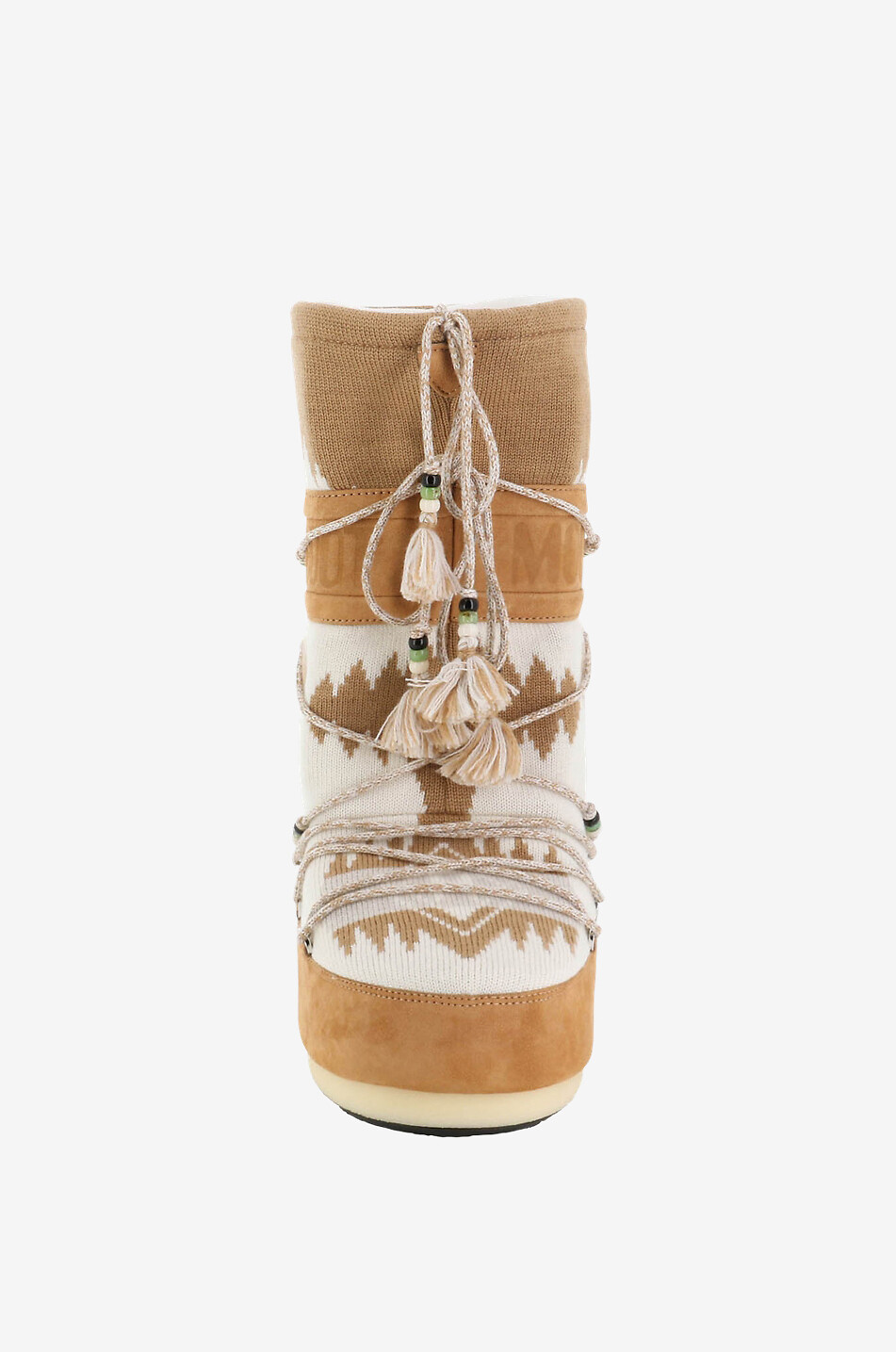 ALANUI Moon Boot Icon Knit Alanui jaquard and leather snow boots Women MULTI COLOURED 2