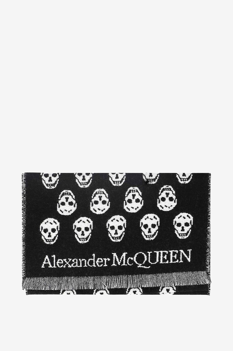 ALEXANDER McQUEEN Jacquard-Schal aus Wolle Reversible Skull Damen BUNT 1