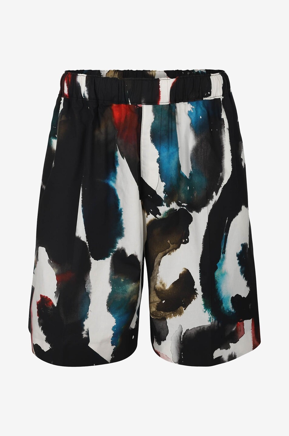 Shorts aus Popeline mit Print Watercolour Graffiti