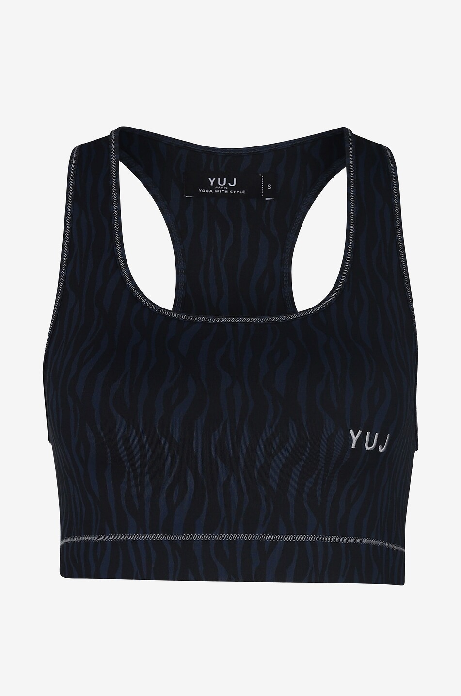 YUJ PARIS Brassière de yoga Wave Femme BLEU FONCE 1