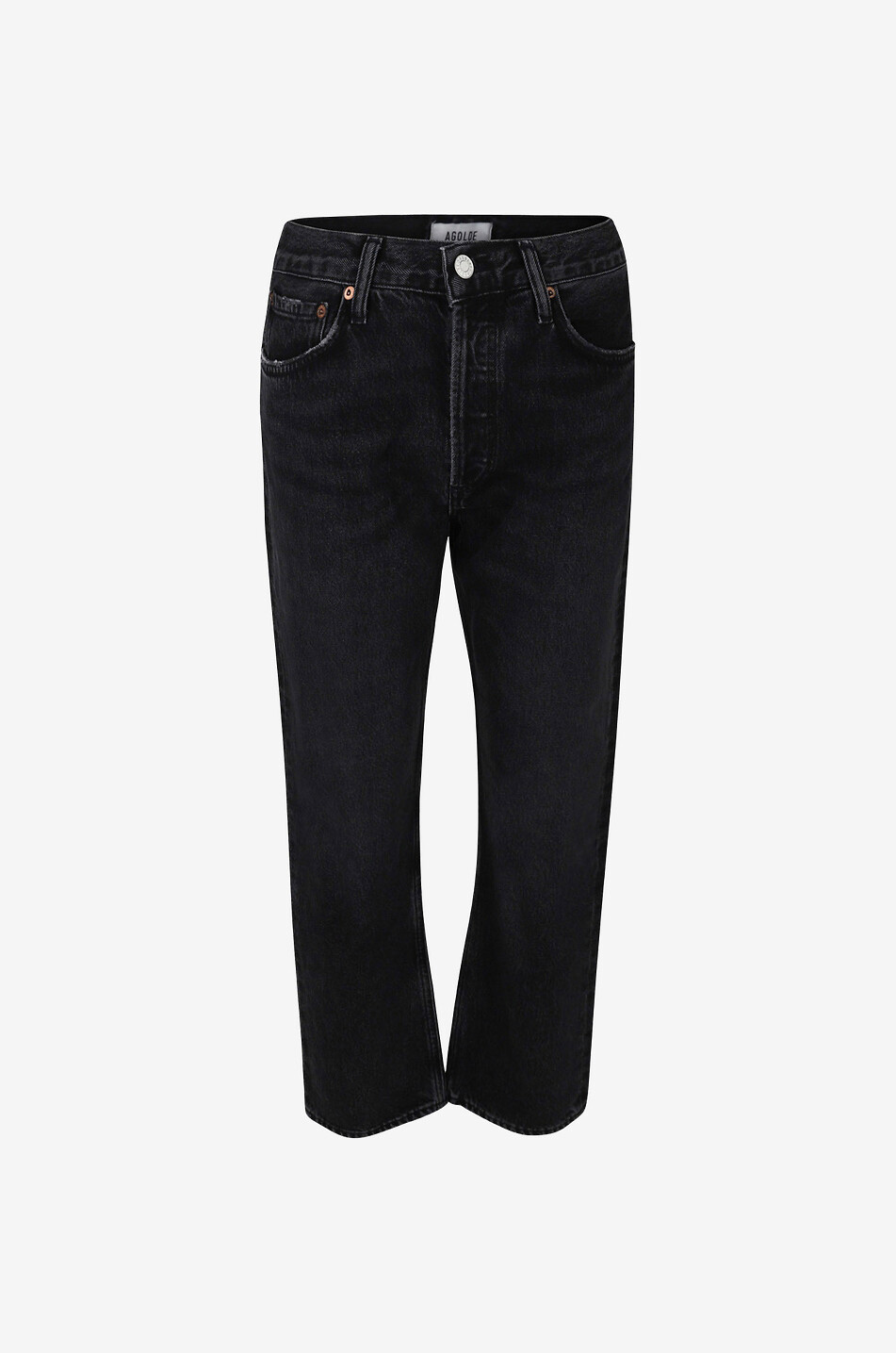 AGOLDE Wyman relaxed cotton straight leg jeans Women BLACK 1