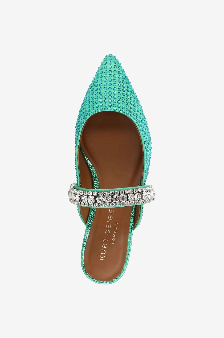 Mules plates en tissu Princely Crystals