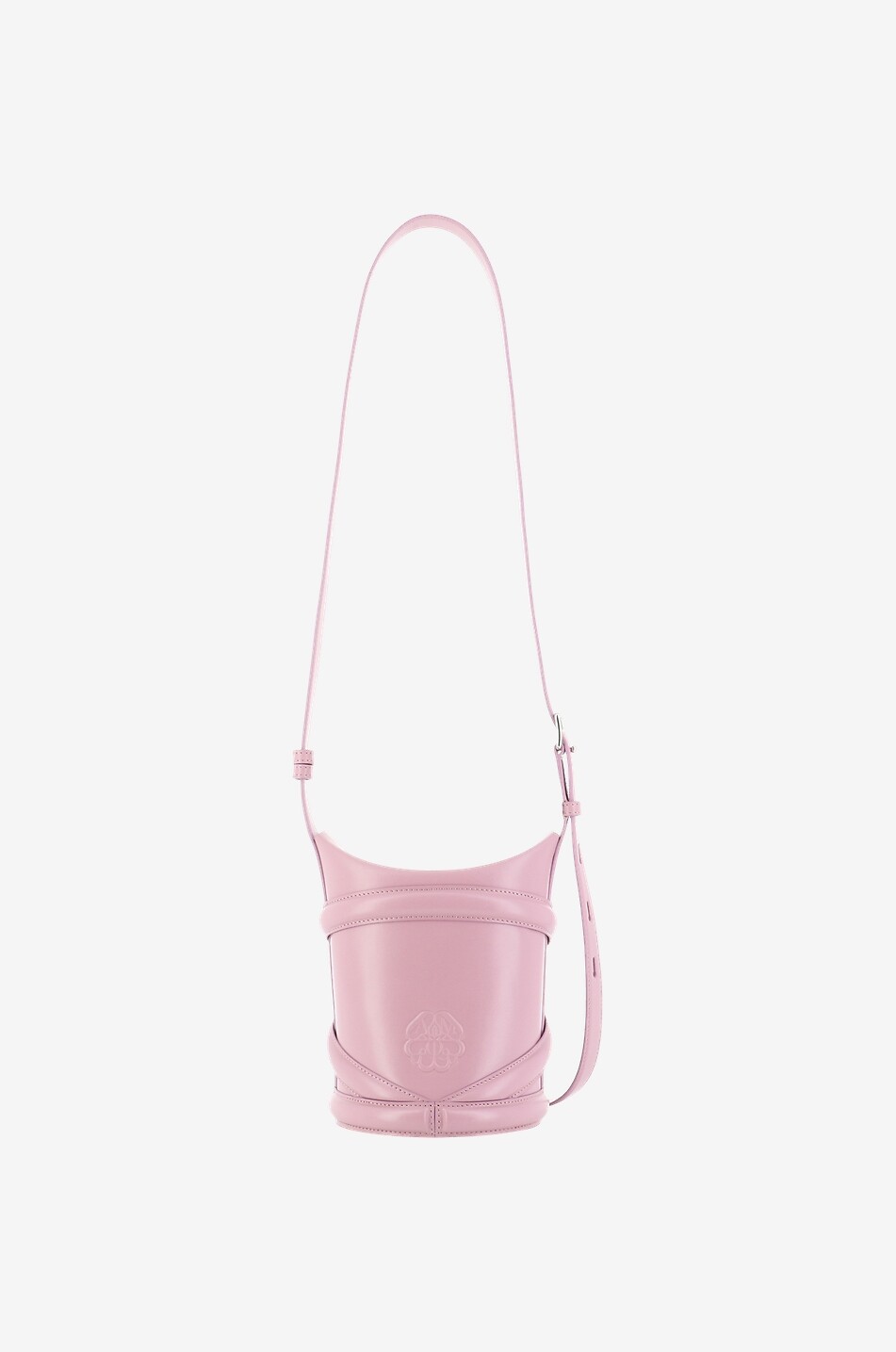 ALEXANDER McQUEEN Sac porté croisé en cuir lisse The Curve Femme VIOLET CLAIR 5