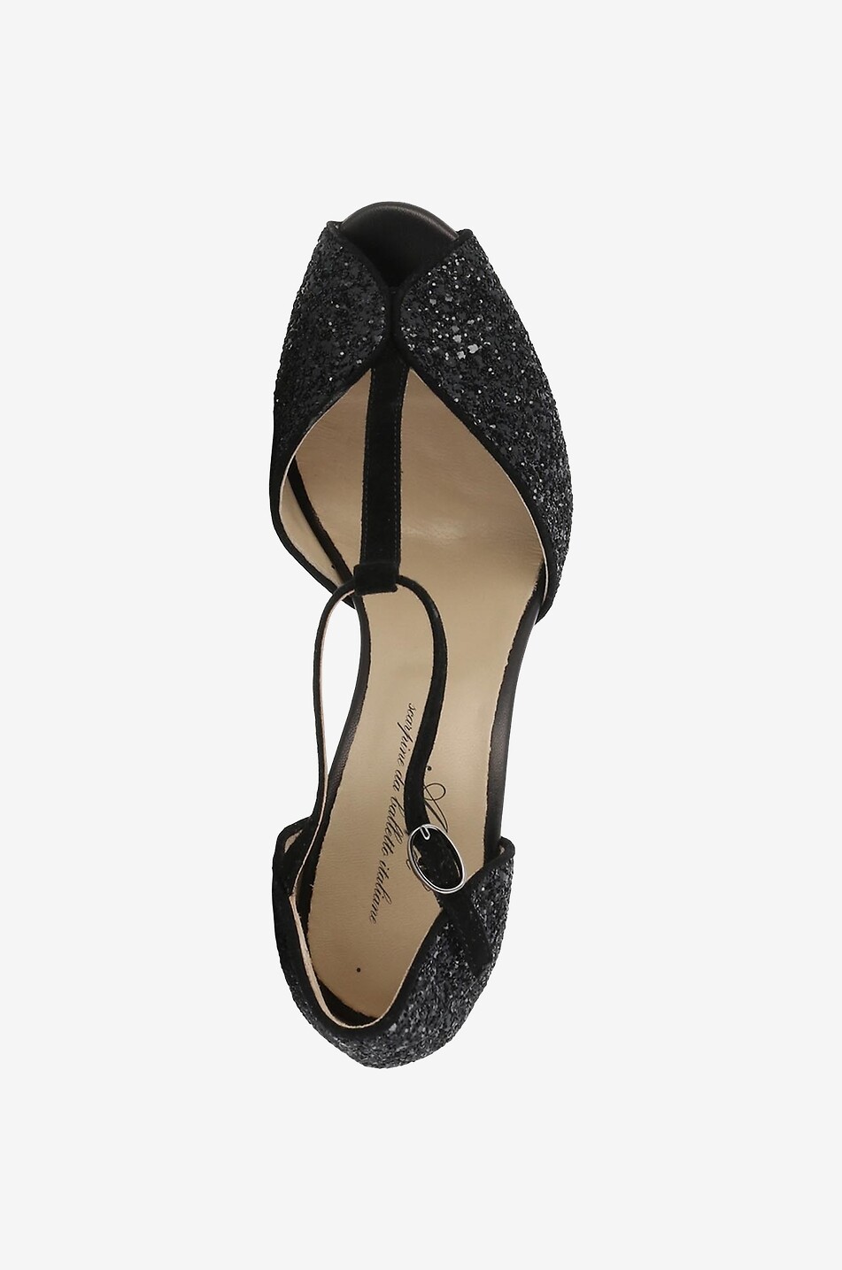 Salomés à talon et bout ouvert en cuir Butterfly 70