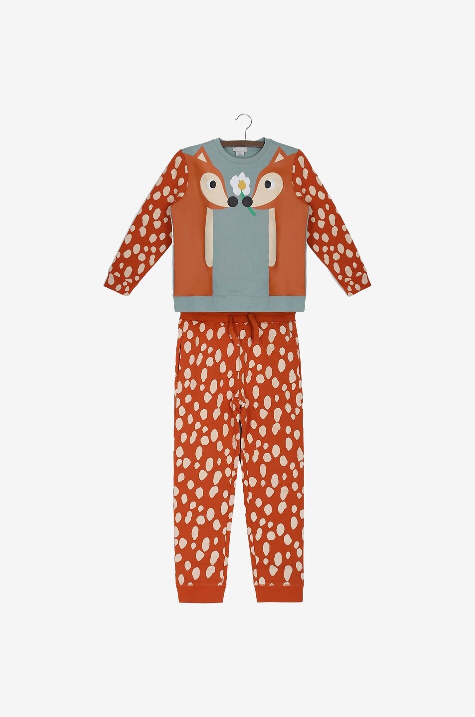 STELLA McCARTNEY KID Kinder-Jogginganzug aus Baumwolle Deer Junge [akeneo-beigefonce] 1
