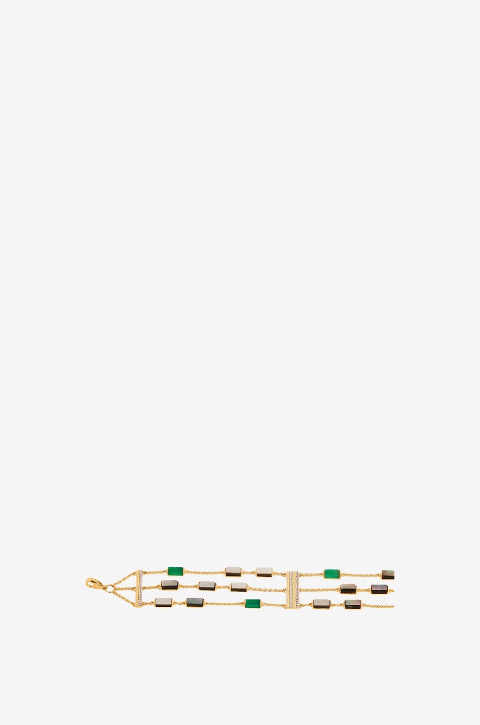Armband mit Perlmutt und Onyx Mara