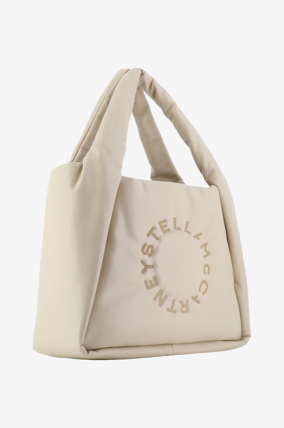 STELLA McCARTNEY Sac cabas en cuir nappa synthétique Stella Logo Puffy Femme BEIGE 2