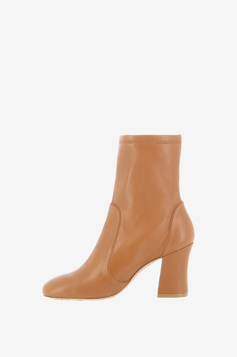 STUART WEITZMAN Stiefeletten aus Nappaleder Curveblock Sock 85 Damen HELLBRAUN 3