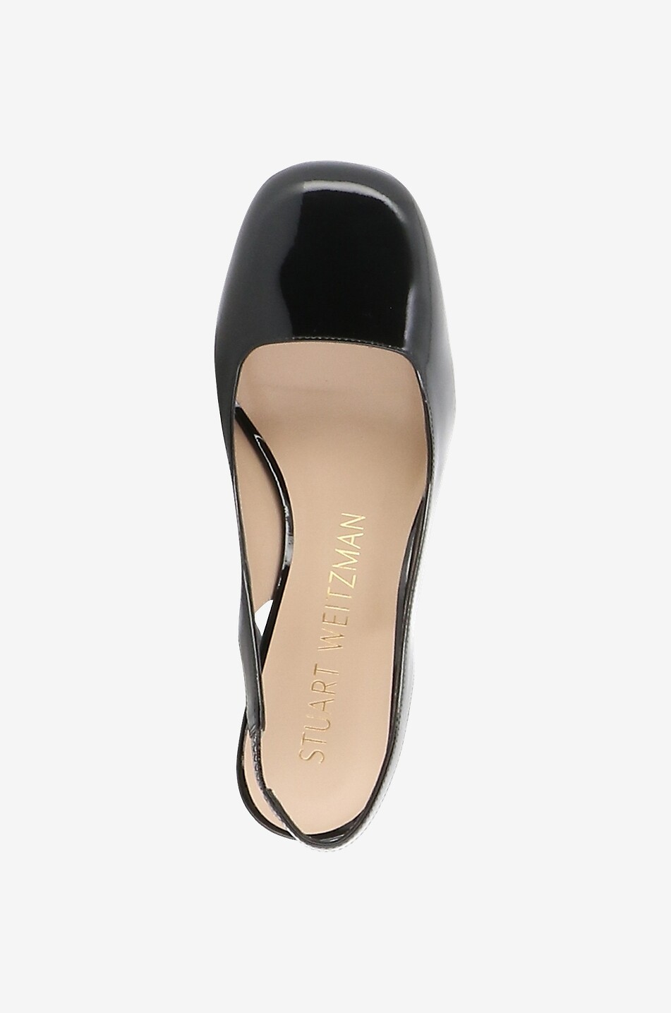Escarpins à bride arrière en cuir verni Curveblock 85