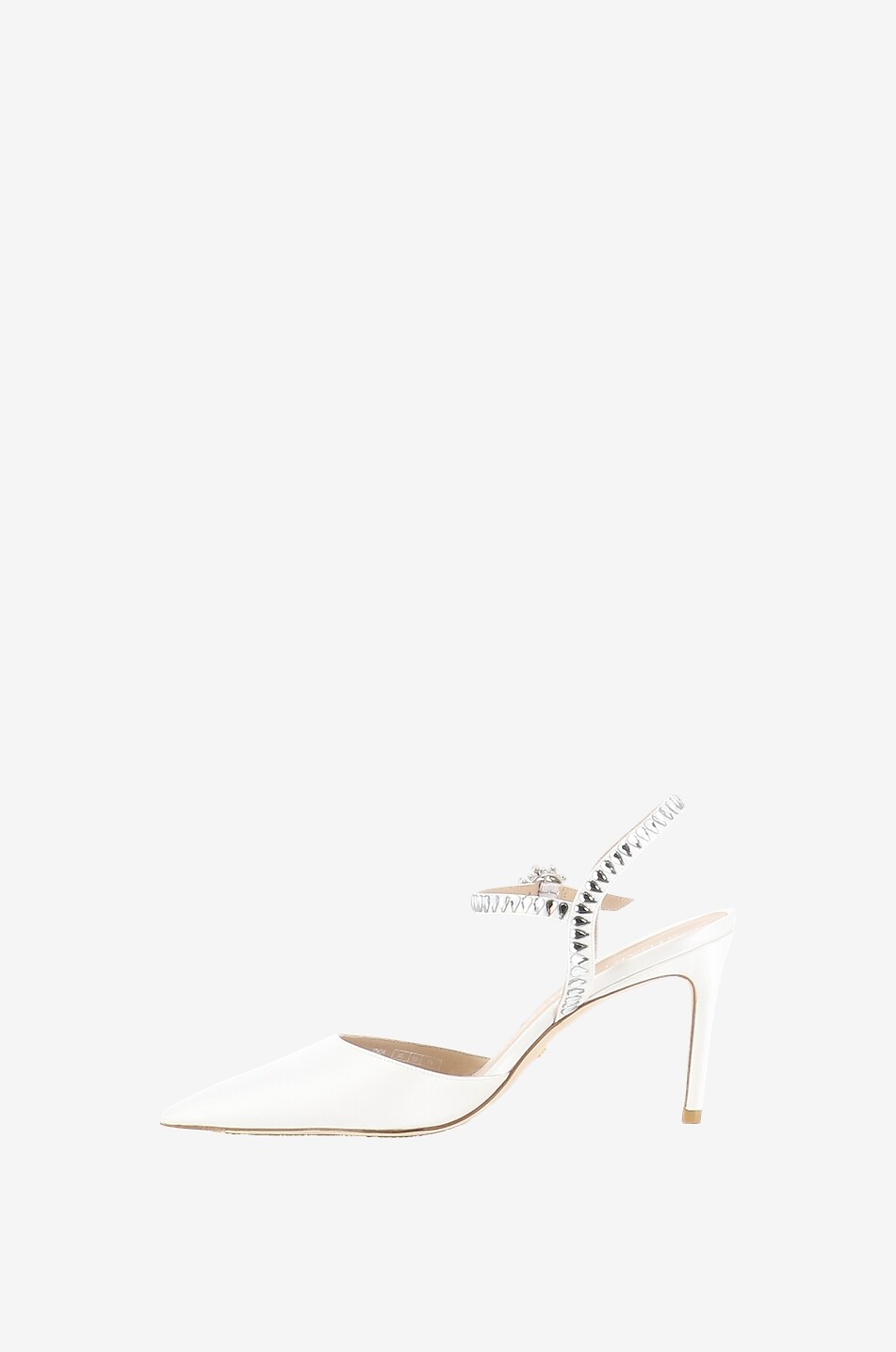 Slingback-Pumps aus Satin Gemcut Xcurve 85