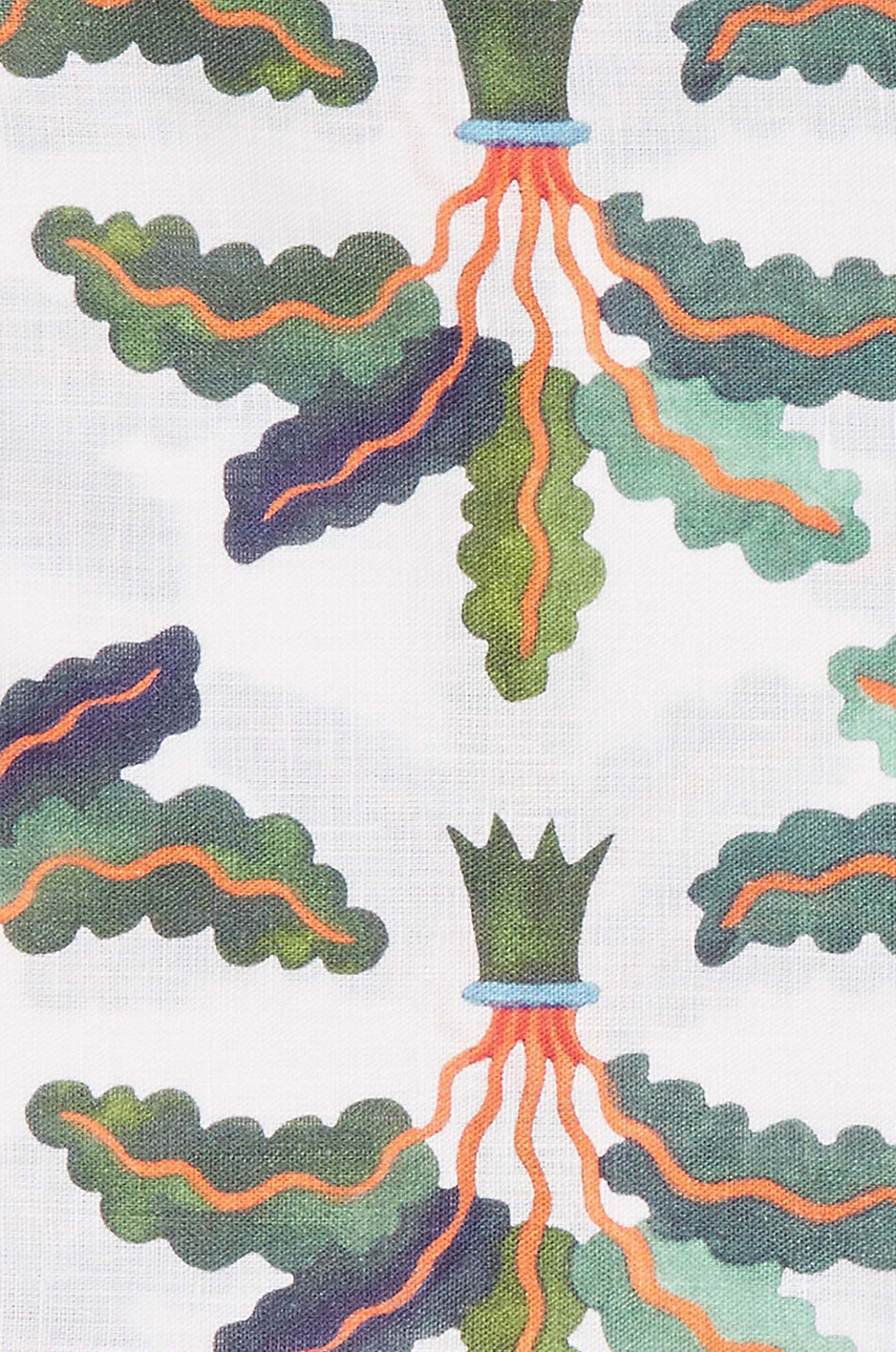 LA DOUBLEJ Set de deux serviettes en lin Dinner Palms Maison MULTICOLORE 5