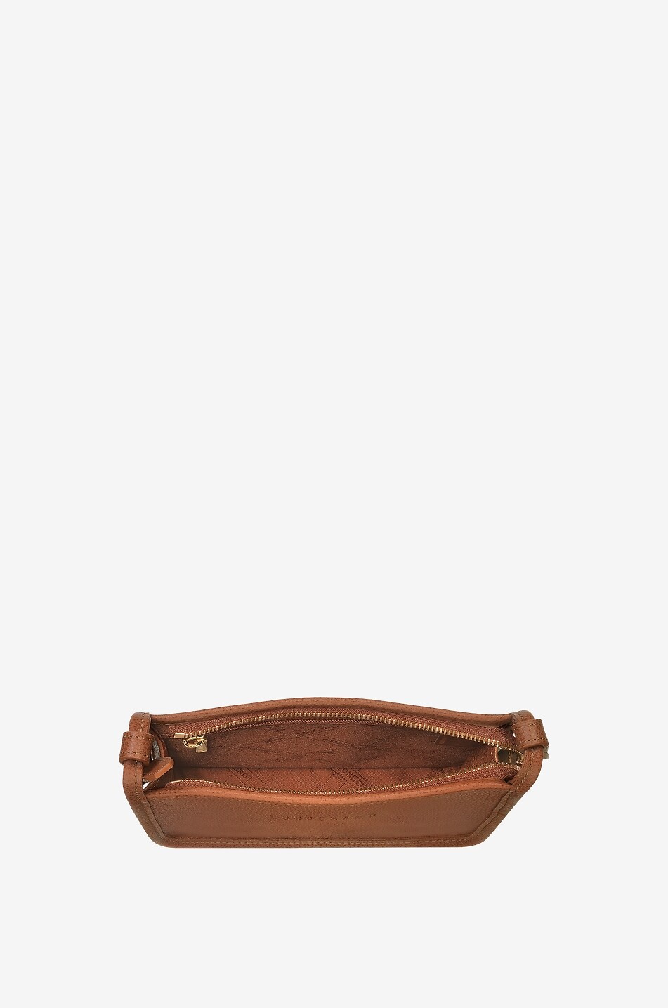 LONGCHAMP Sac porté épaule zippé en cuir Le Foulonné S Femme MARRON 4