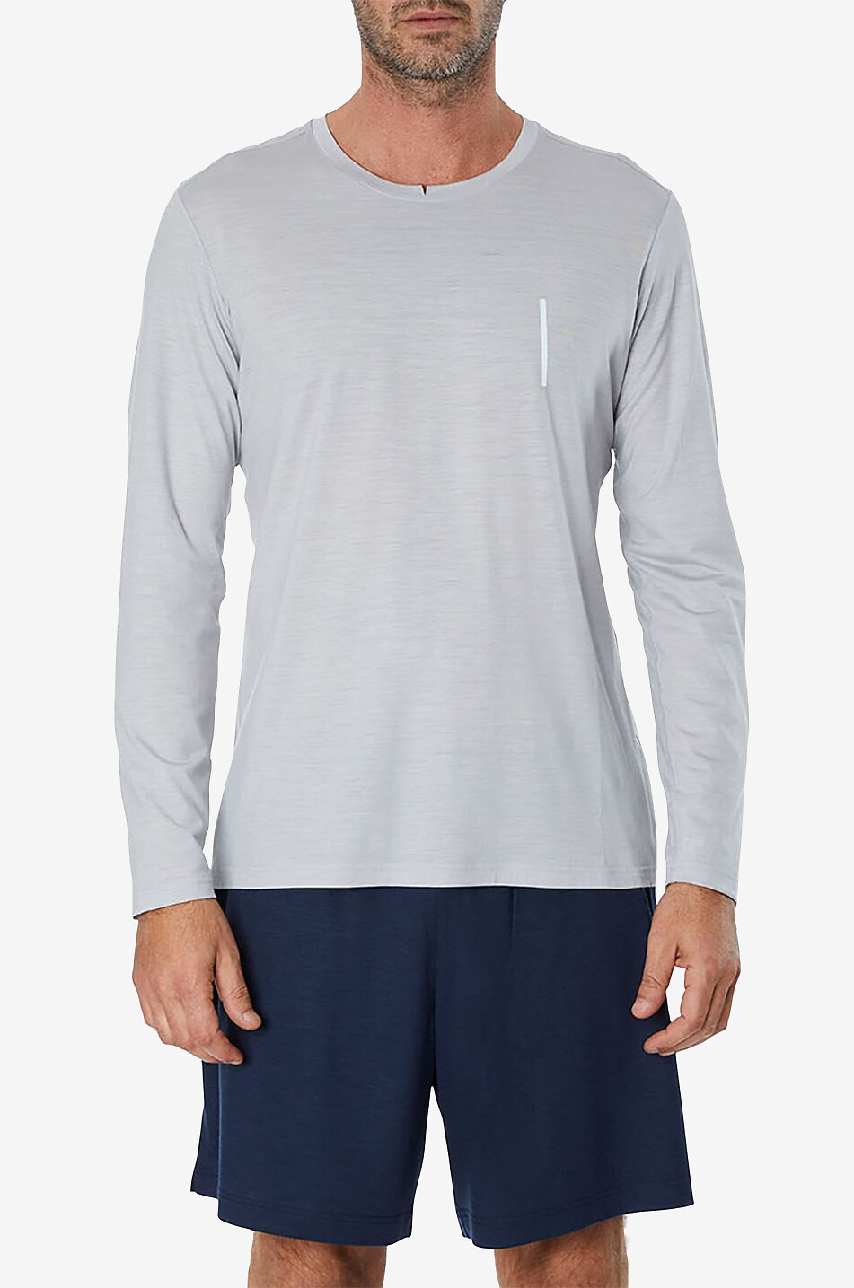 EMYUN Base layer-T-Shirt aus Merinowolle Bulle Herren GRAU 1