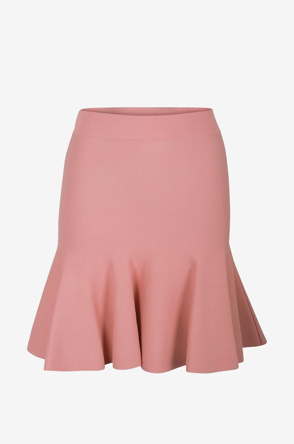 Mini jupe à basque en maille compacte