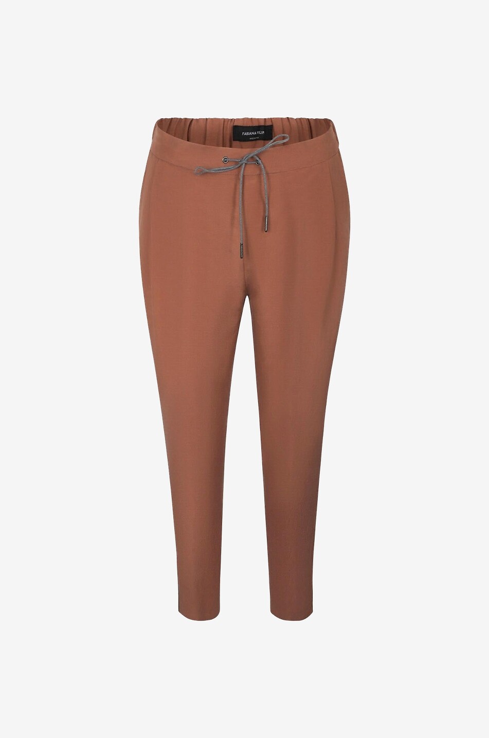 Gubbio cropped linen and silk trousers