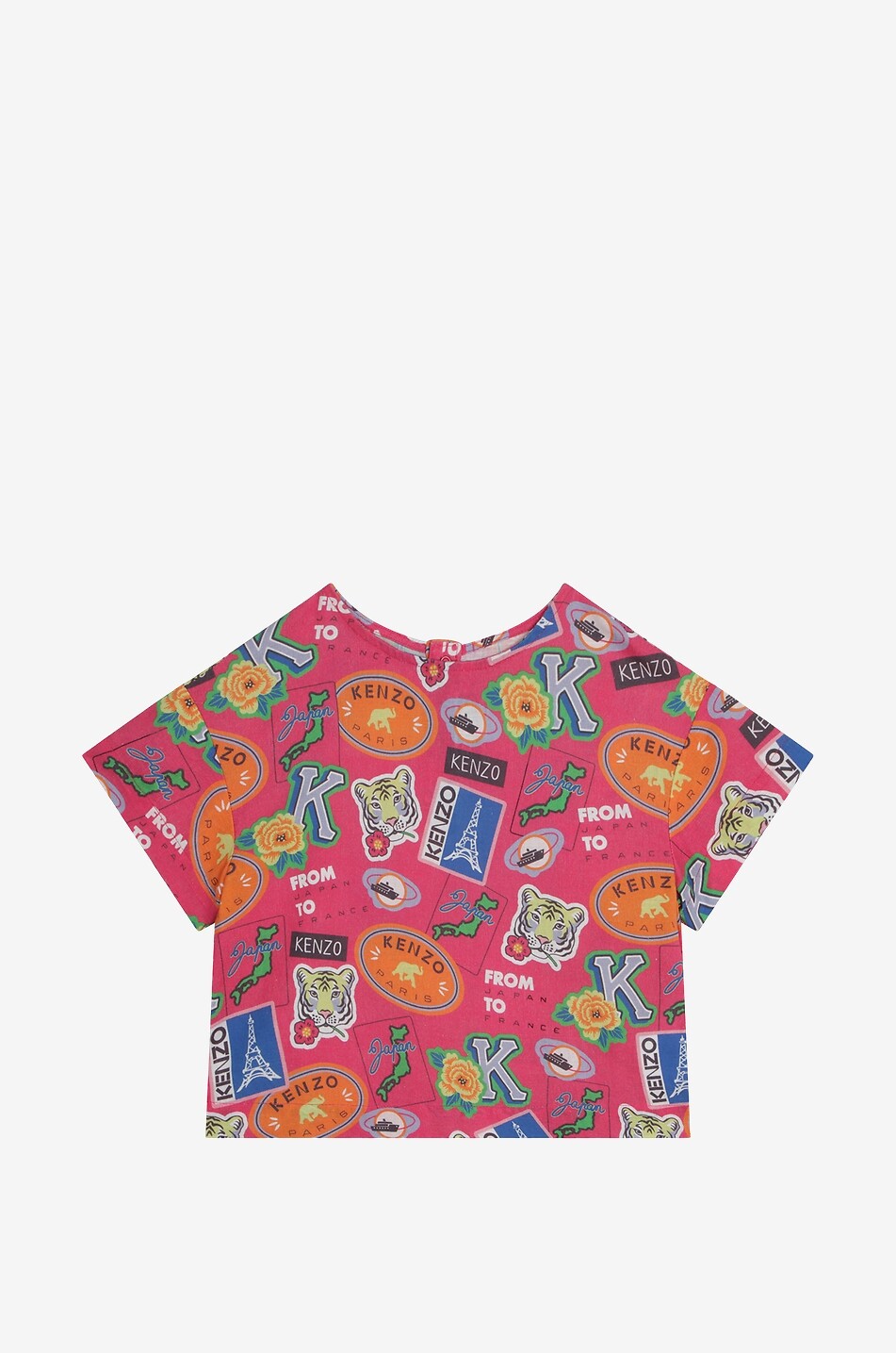 T-shirt raccourci fille Kenzo Travel