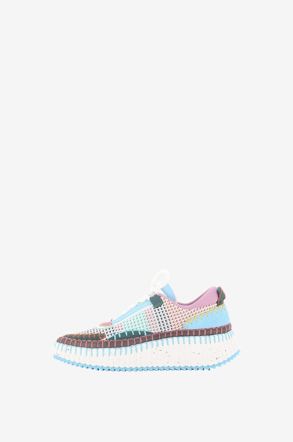CHLOE Baskets basses à lacets en mesh éco-responsable Nama Femme VIOLET 3