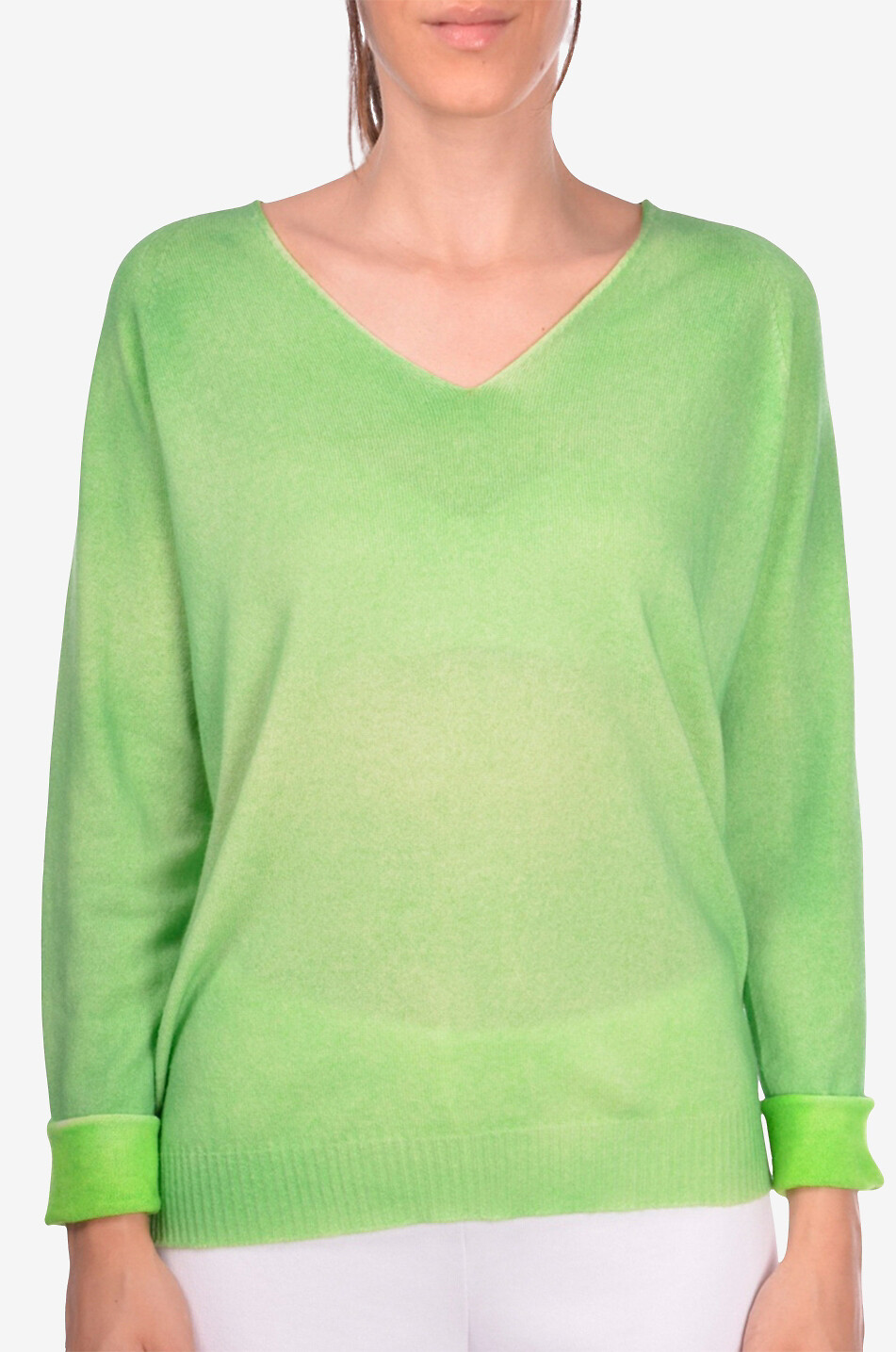 Pullover mit V-Ausschnitt aus Kaschmir