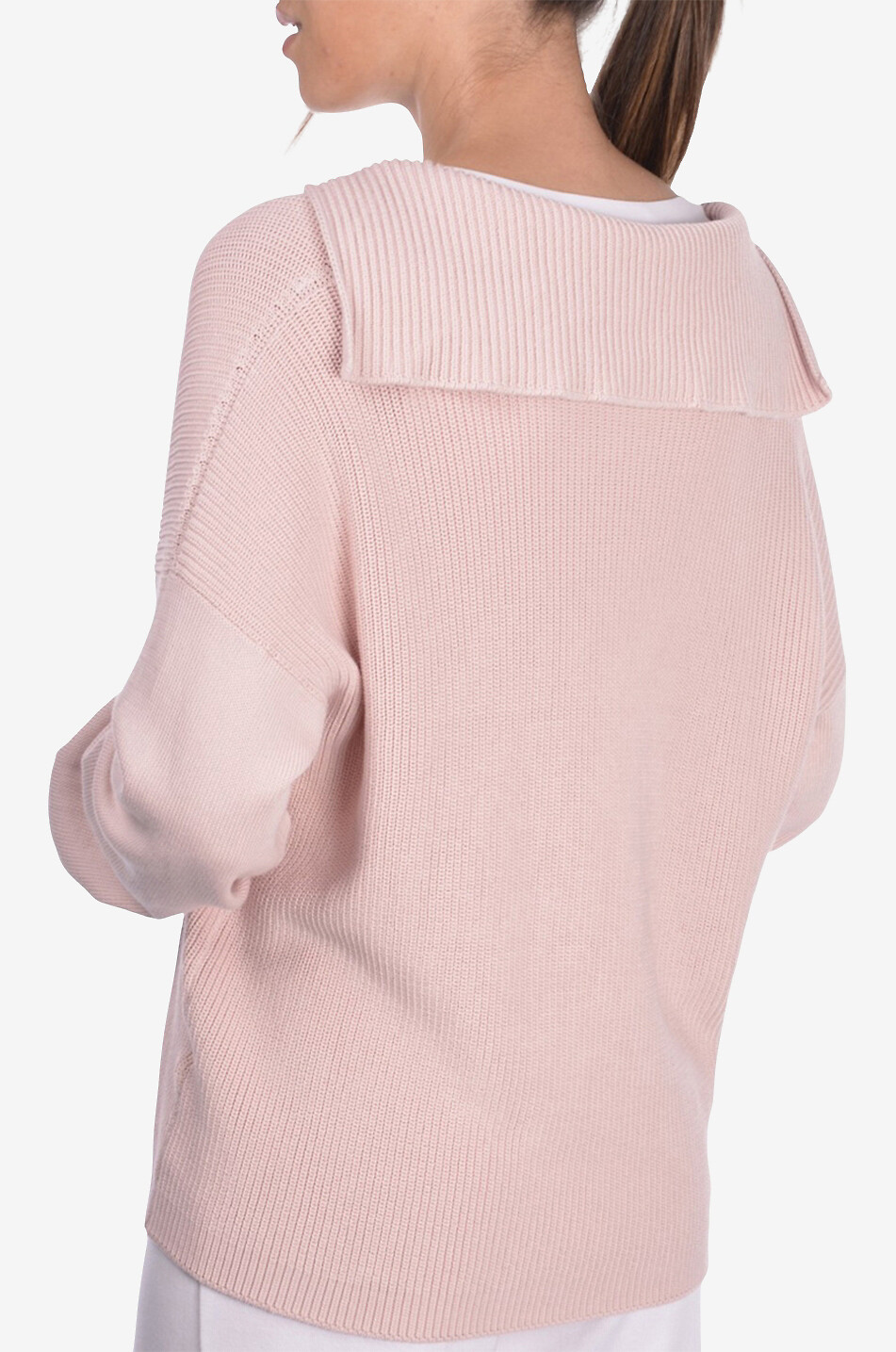 GRAN SASSO Cotton V-neck jumper Women PINK 5