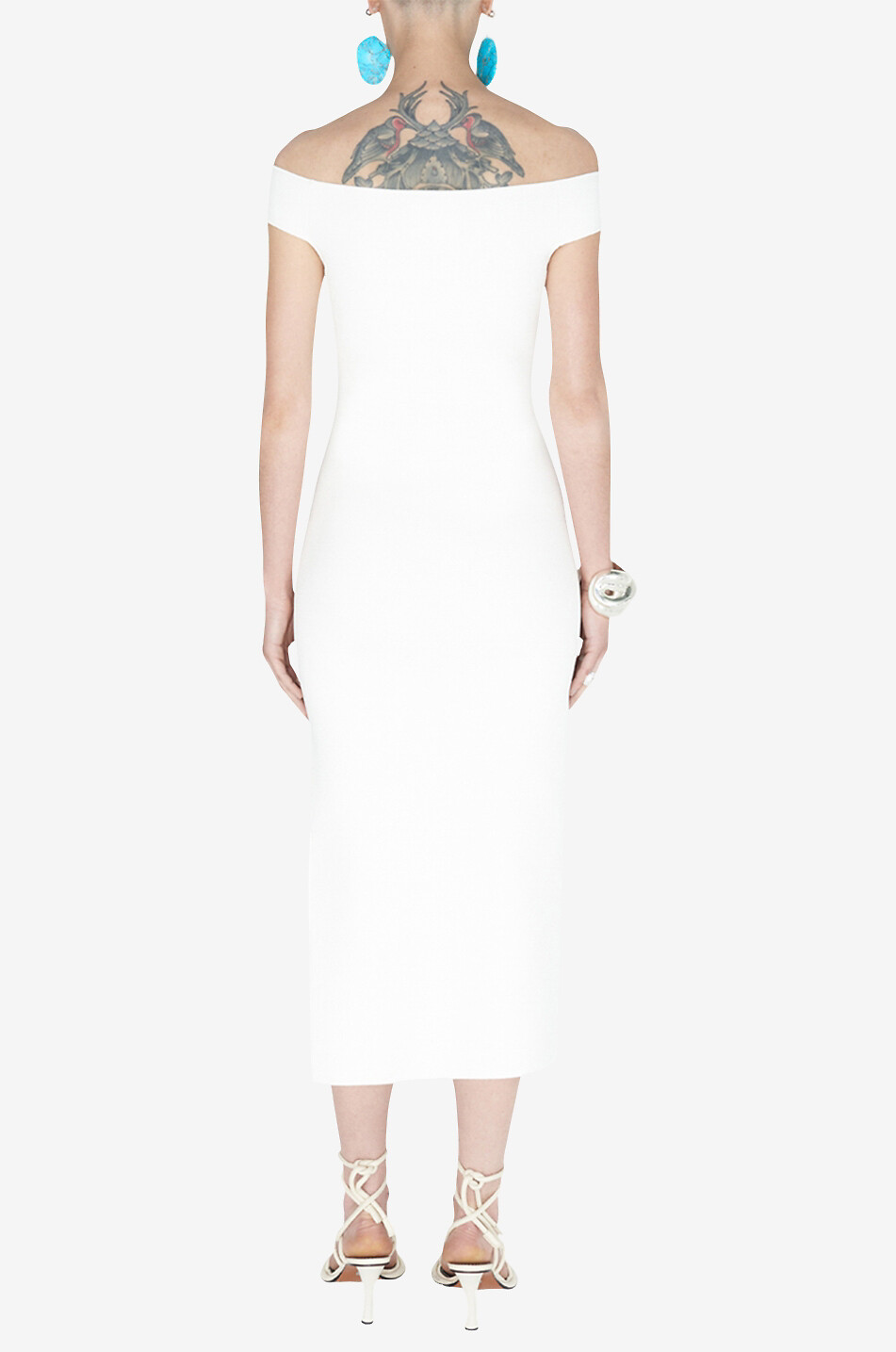 Robe midi épaules dénudées en maille Aphrodite