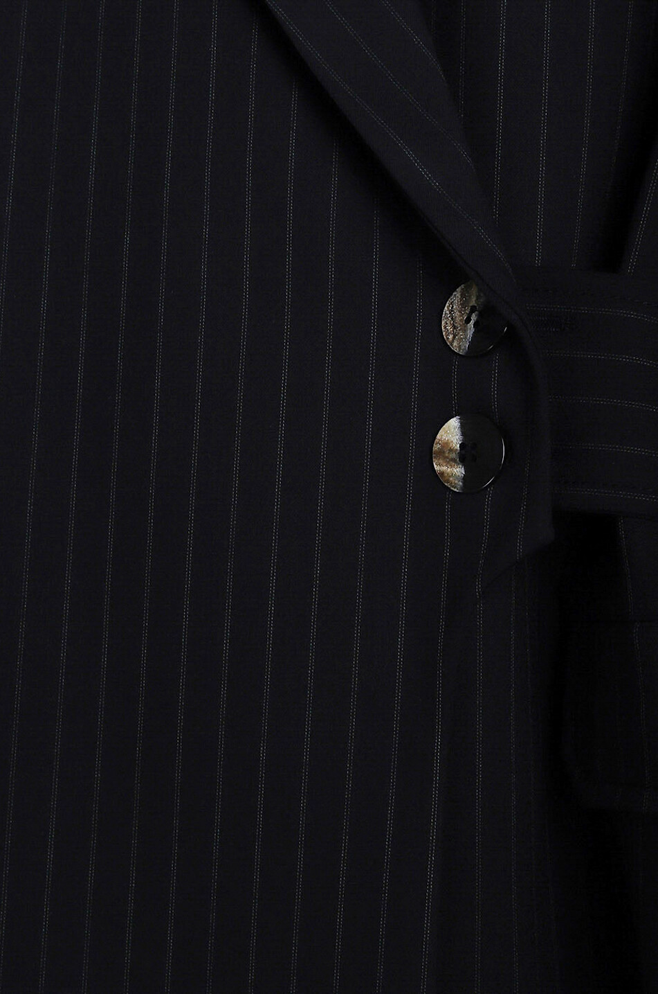 【関税＆送料込み】Ganni Pinstriped Black Viscose Blend Bla Black Black Pinstripe Long Dress | GANNI US