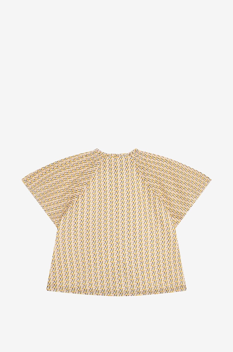 Blouse monogrammée fille à rayures lurex