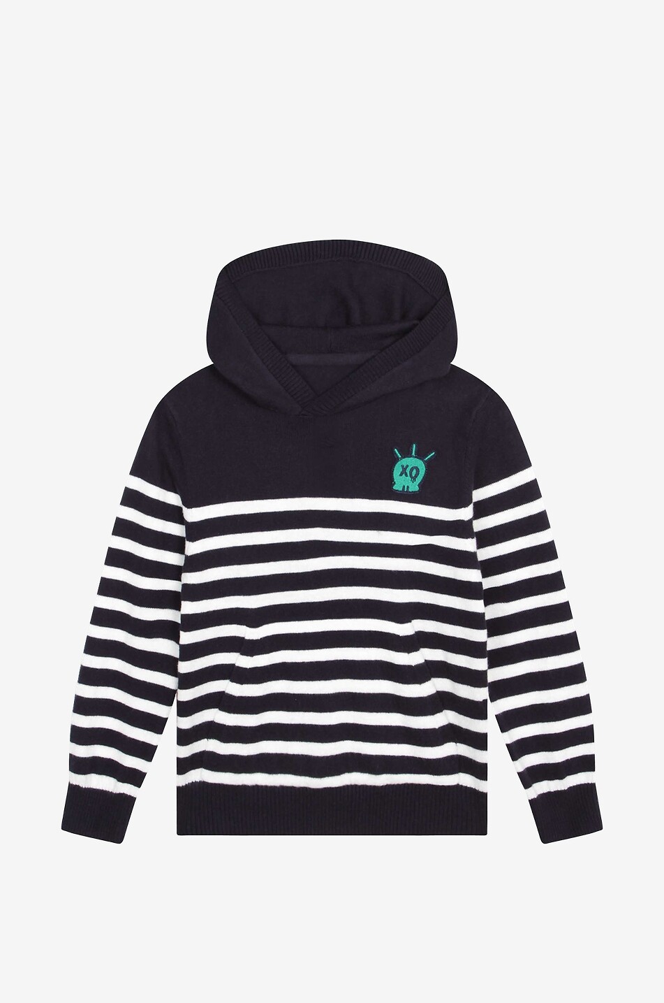 Pull rayé garçon à capuche