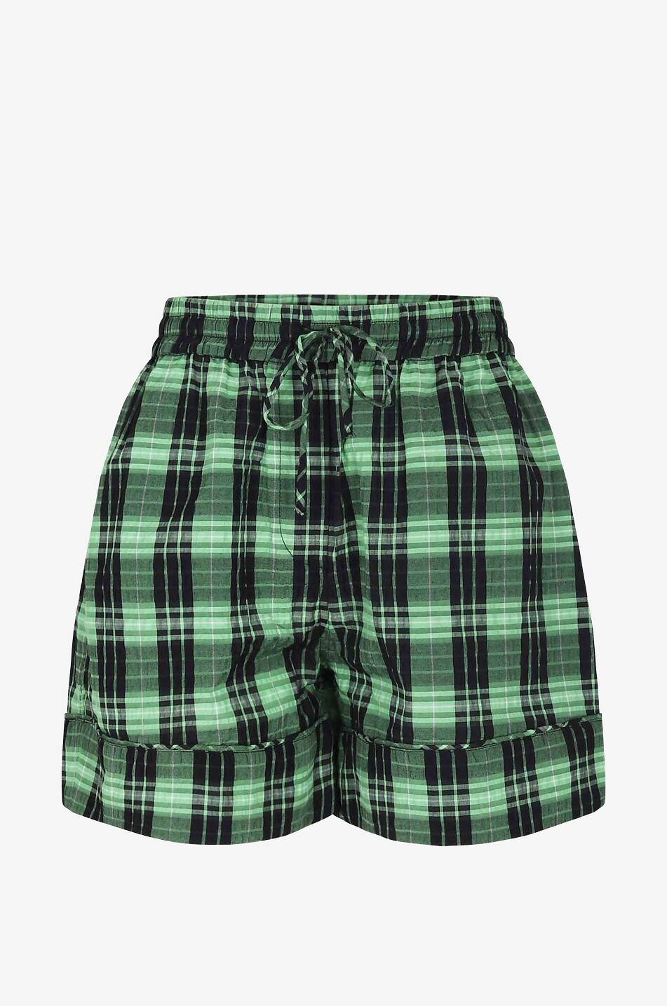 Checked seersucker shorts