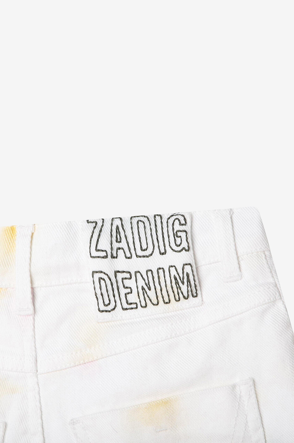ZADIG & VOLTAIRE Tie-dye effect girl's denim shorts Girl WHITE 3