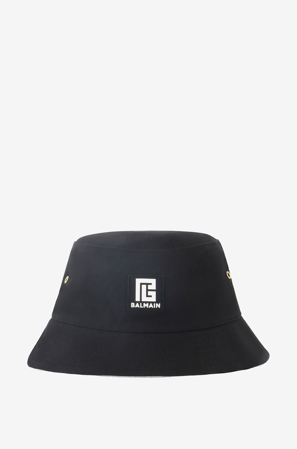 Monogrammed reversible gabardine bucket hat