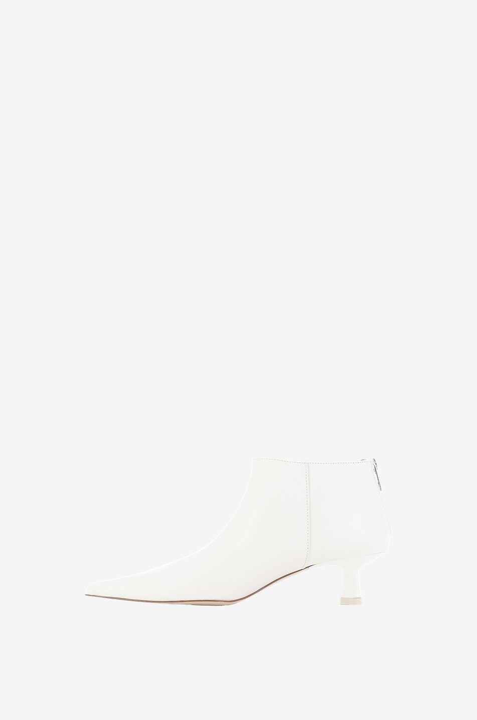 Bottines à talon en cuir lisse Soft Pointy Crop 50