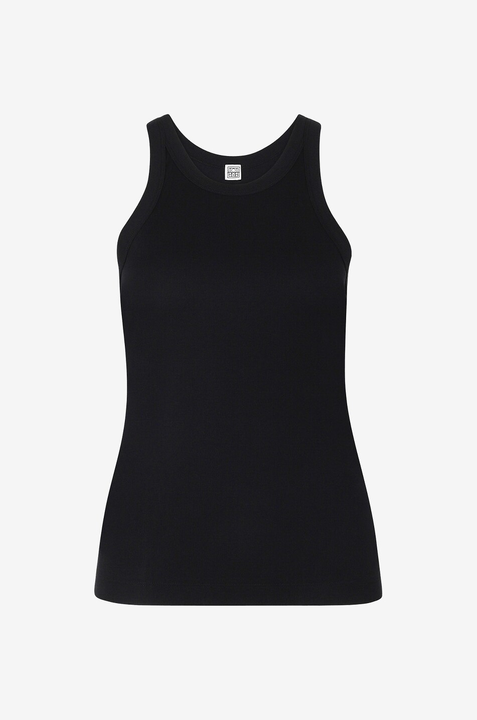 TOTEME Organic fine rib jersey tank top Women BLACK 1