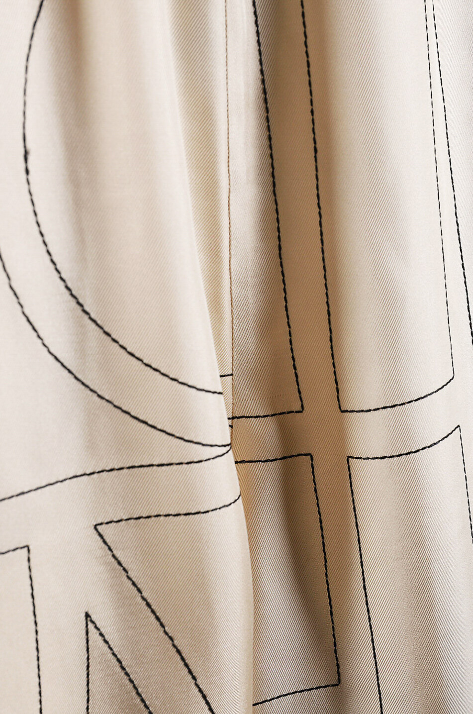 TOTEME PJ monogrammed wide-leg silk trousers Women BEIGE 3