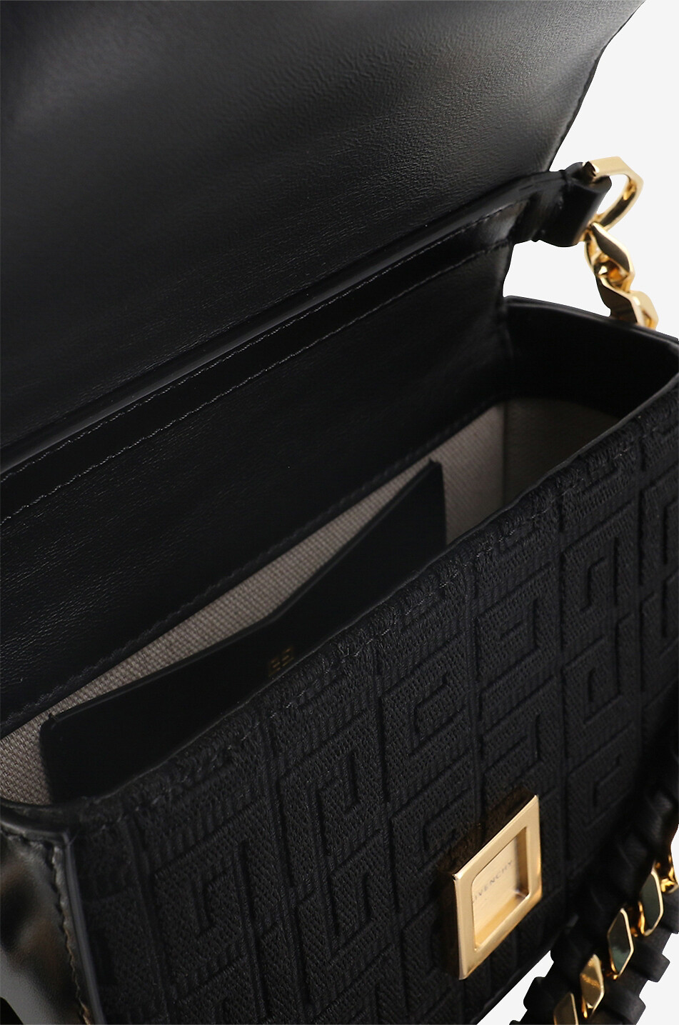 4G Small jacquard and leather shoulder bag