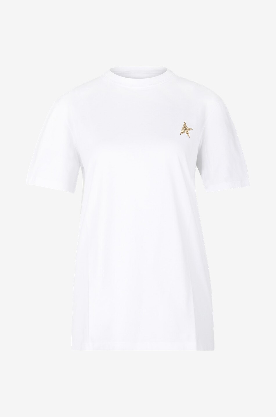 GOLDEN GOOSE T-shirt en jersey à étoile pailletée Star Femme BLANC 1