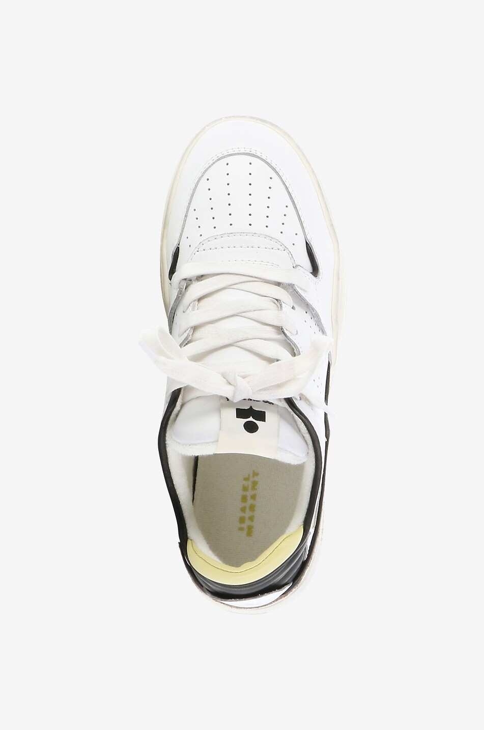 ISABEL MARANT Baskets basses à lacets en cuir et daim Emree Femme MULTICOLORE 5