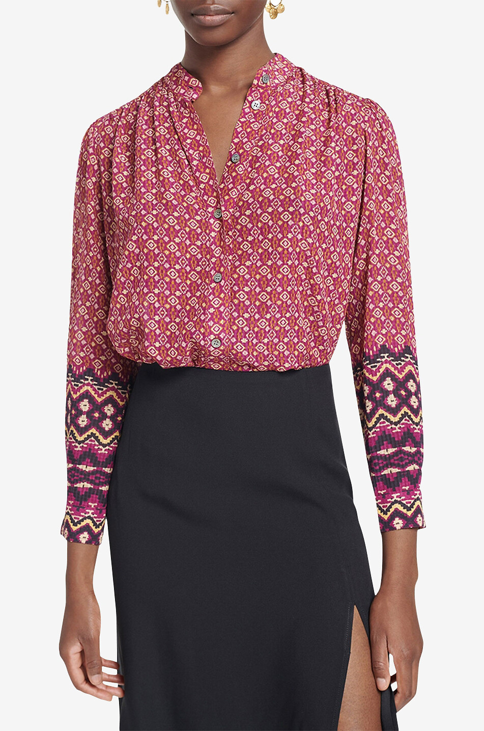 VANESSA BRUNO Chemise à manches longues en viscose et coton Thomas Femme MULTICOLORE 3