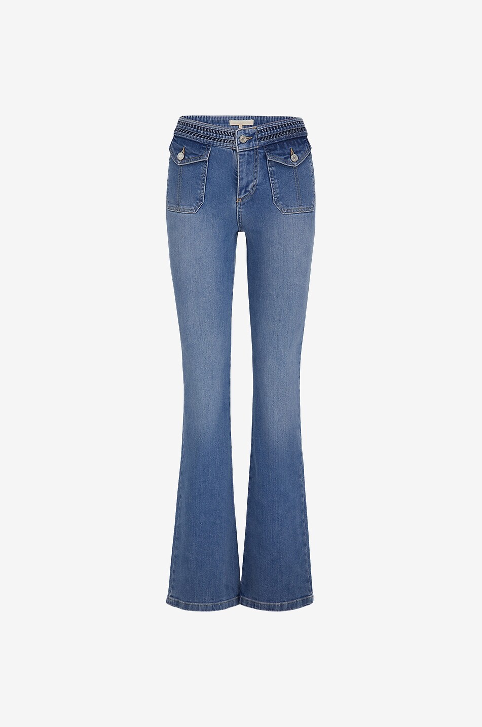 Nano high-rise bootcut jeans