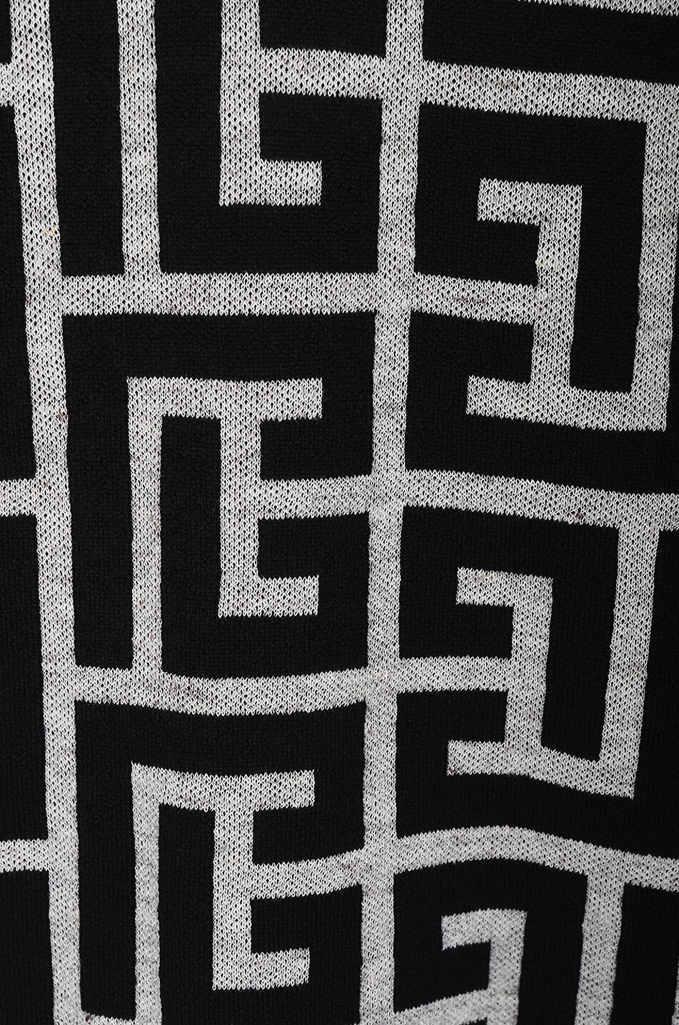 Monogramm-Jacquard-Strick-Polohemd mit kurzen Ärmeln