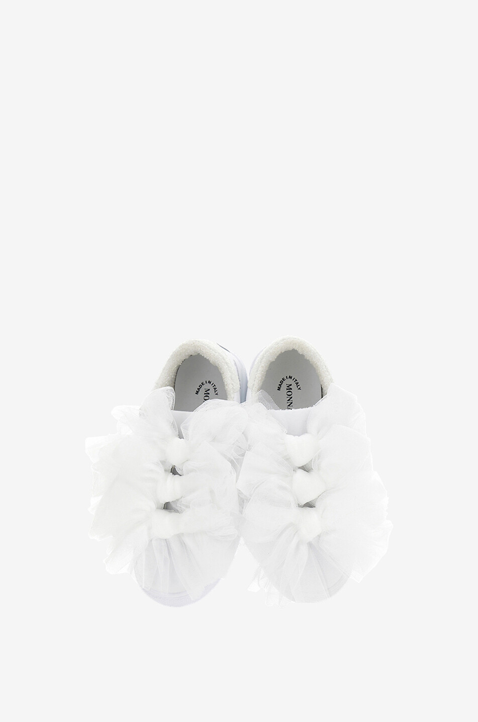 Tulle adorned low-top sneakers